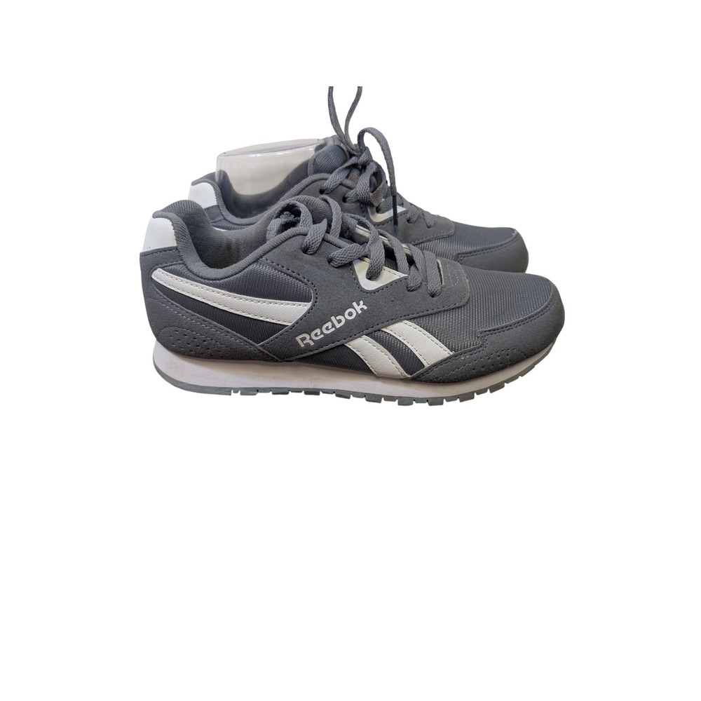 Reebok Kids Gray/White‎ Classic Jogger Running Shoes Sneakers Size 4 Youth